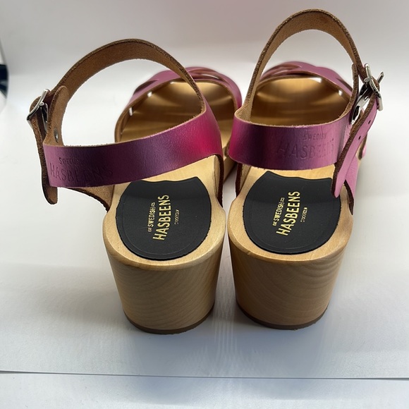 Swedish Hasbeens Magdalena pink metallic sandals - Picture 3 of 8